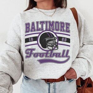 Baltimore Football Sweatshirt Retro Vintage Ravens NFL Crewneck Fan Gift 05